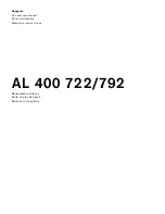 Gaggenau AL 400 722 Use And Care Manual preview