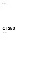 Preview for 1 page of Gaggenau CI 283 Information For Use