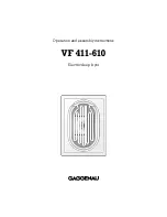 Preview for 1 page of Gaggenau VF 411-610 Operation And Assembly Instructions