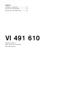 Gaggenau VI 491 610 Installation Instructions Manual preview