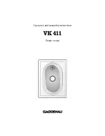 Gaggenau VK 411 Operation And Assembly Instructions preview