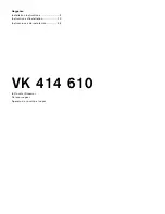 Gaggenau VK 414 610 Installation Instructions Manual preview