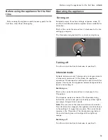 Preview for 13 page of Gaggenau VL 200 120 Use And Care Manual