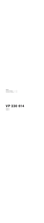 Gaggenau VP 230 614 Installation Instructions Manual preview