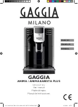 Gaggia Milano ANIMA User Manual preview