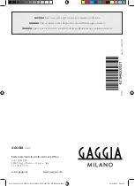 Preview for 96 page of Gaggia Milano ANIMA User Manual