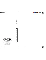 Preview for 61 page of Gaggia 740602008 Operating Instructions Manual