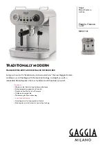 Gaggia RI527/01 Specifications preview