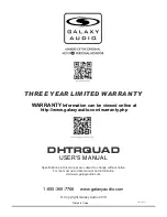 Preview for 16 page of Galaxy Audio Dhtrquad User Manual