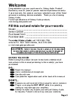 Preview for 3 page of Galaxy Audio HOT SPOT User Manual