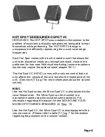 Preview for 7 page of Galaxy Audio HOT SPOT User Manual