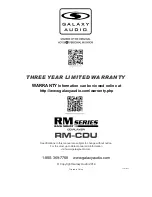 Preview for 12 page of Galaxy Audio RM-CDU User Manual