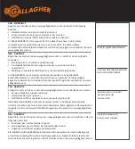 Preview for 77 page of Gallagher G34630 Instructions Manual