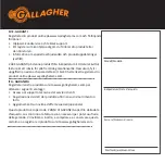 Preview for 77 page of Gallagher S16 Instructions Manual