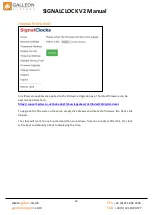 Preview for 14 page of Galleon SignalClock Series Installation And User Manual