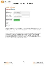 Preview for 15 page of Galleon SignalClock Series Installation And User Manual