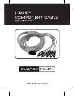 GAMERON LUXURY COMPONENT CABLE Manual preview