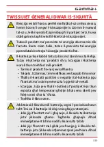 Preview for 189 page of Gamma Piu Gamma+ Uno User Manual And Warranty