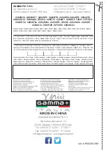 Preview for 284 page of Gamma Piu Gamma+ Uno User Manual And Warranty