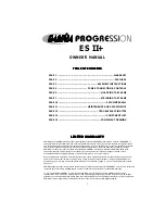 Preview for 2 page of Gamma Progression ES II+ Owner'S Manual