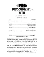 Preview for 2 page of Gamma Progression STII Owner'S Manual