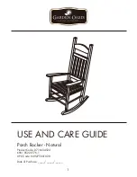 Preview for 1 page of Garden Oasis D71 M34524 Use And Care Manual