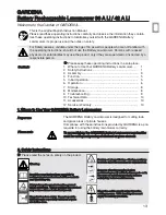 Preview for 13 page of Gardena 36 A Li Operating Instructions Manual