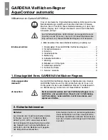 Preview for 2 page of Gardena AquaContour automatic 8133 Operating Instructions Manual