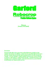 Preview for 1 page of Garford Robocrop Manual