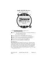 Preview for 1 page of Garmin Apollo 360 Quick Reference Manual