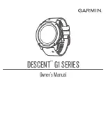 Garmin DESCENT G1 Series Owner'S Manual preview