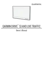 Garmin DRIVE 53 LIVE TRAFFIC Owner'S Manual preview