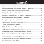 Preview for 1 page of Garmin echo 200 Series Important Safety And Product Information