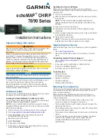 Garmin echoMAP CHIRP 70 series Installation Instructions Manual preview