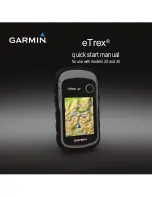 Garmin eTrex - Hiking GPS Receiver Quick Start Manual preview