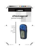 Garmin Etrex Legend - GPS Receiver Owner'S Manual preview