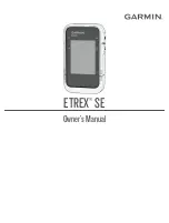 Garmin ETREX SE Owner'S Manual preview