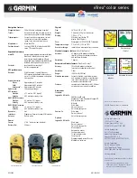 Preview for 2 page of Garmin eTrex Venture - Hiking GPS Receiver Specifications