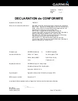 Preview for 2 page of Garmin Forerunner 210 Declaration Of Conformity