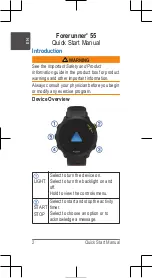 Preview for 2 page of Garmin FORERUNNER 55 Quick Start Manual