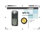 Preview for 1 page of Garmin GPS 72 Quick Start Manual