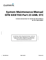 Garmin GTN 6XX System Maintenance Manual preview