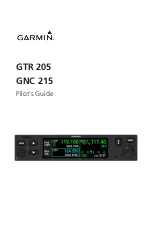 Garmin GTR 205 Pilot'S Manual preview