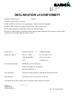 Preview for 1 page of Garmin NUVI 2300 series Declaration Of Conformity