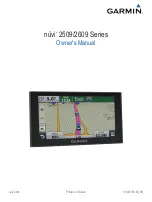 Garmin nuvi 2509 Series Owner'S Manual preview