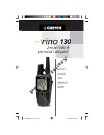 Garmin Rino 130 Owner'S Manual And Reference Manual preview