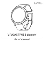 Garmin VIVOACTIVE 3 Element Owner'S Manual preview