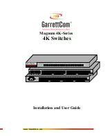 Preview for 1 page of GarrettCom Magnum 4K220 Installation And User Manual