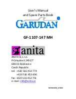 Garudan GF-1107-147 MH User'S Manual And Spare Parts Book preview