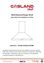 GASLAND chef PR30SP Instructions For Installation And Use Manual preview